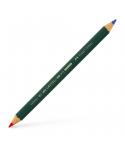 Faber-Castell Castell Color 873 Lapiz Grueso Bicolor Hexagonal - Ecologico - Resistente a la Rotura - Color Rojo/Azul