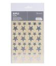 Apli Bolsa de Gomets Estrella - 12.5mm x 19.5mm - Holograficos con Adhesivo Permanente - 3 Hojas y 120 Gomets - Cumplen Normas E