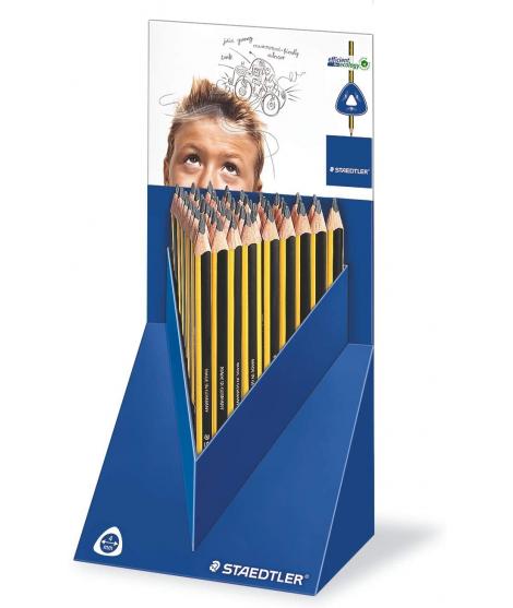 Staedtler Jumbo Noris 119 Expositor con 48 Lapices de Grafito Triangulares - Mina HB - Resistencia a la Rotura