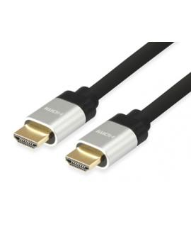 Equip Cable HDMI 2.0 MachoMacho - Conectores de Aluminio - Soporta 3D y Canal de Retorno de Audio (ARC) - Anchura de Banda de