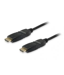 Equip Cable HDMI 1.4 MachoMacho Acodable y Gitatorio 180º - Ancho de Banda hasta 18 Gbps. - Alta Velocidad - Longitud 3 m.