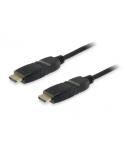 Equip Cable HDMI 1.4 MachoMacho Acodable y Gitatorio 180º - Ancho de Banda hasta 18 Gbps. - Alta Velocidad - Longitud 3 m.