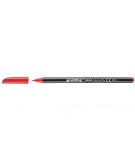 Edding 1200 Rotulador - Punta Redonda - Trazo entre 0.5 y 1 mm. - Tinta con Base de Agua - Color Rojo