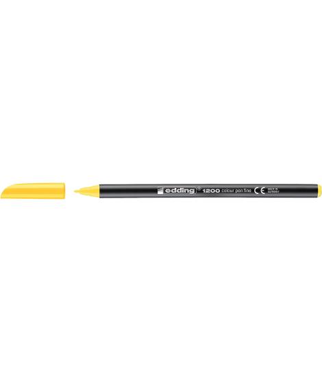 Edding 1200 Rotulador - Punta Redonda - Trazo 1mm - Tinta con Base de Agua - Color Amarillo