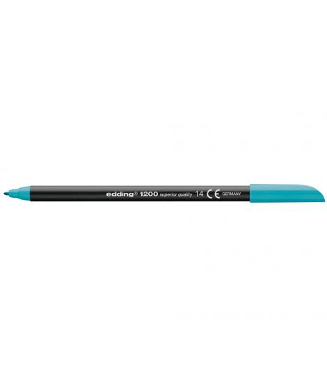 Edding 1200 Rotulador - Punta Redonda - Trazo entre 0.5 y 1 mm. - Tinta con Base de Agua - Color Azul Turquesa