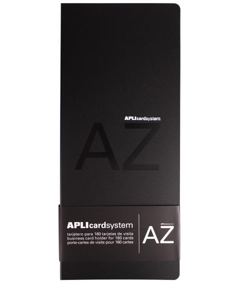 Apli Tarjetero de Polipropileno Negro 160 Tarjetas