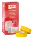 Apli Cinta Adhesiva Amarilla 19mm x 33m - Resistente al Agua y a la Intemperie - Facil de Cortar con las Manos - Ideal para Etiq