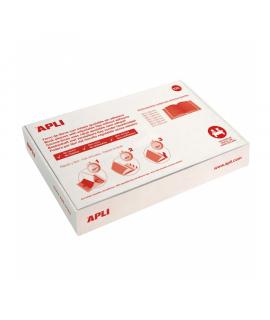 Apli Pack de 100 Forros de Libros con Solapa Ajustable 300 mm - PVC - Forra en 3 Pasos