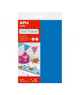 Apli Pack de 10 Goma Eva Multicolor A4 - Grosor 2 mm - Impermeable - Moldeable al Calor - Colores Surtidos