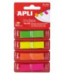 Apli Indices Adhesivos Film Zigzag 45x12mm 4 Dispensadores de 40 Indices - Faciles de Aplicar - Resistentes - Removibles - Color