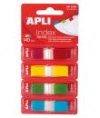 Apli Indices Adhesivos Film Zigzag 45x12mm 4 Dispensadores de 35 Indices de 4 Colores - Faciles de Aplicar - Adhesivo de Calidad