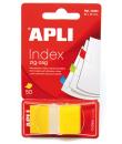 Apli Indices Adhesivos Film Zigzag 45x25mm Dispensador de 50 - Adhesivo Removible - Zigzag para Facil Identificacion -