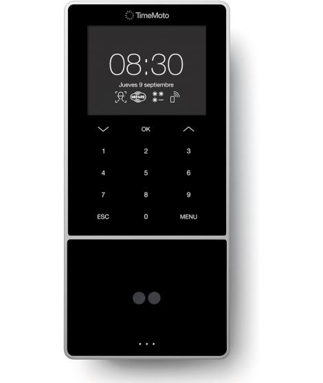 Timemoto TM-838 SC - Reconocimiento Facial y RFID - Gestion Completa de Horarios - Almacenamiento de hasta 100.000 Registros - C