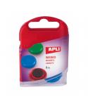 Apli Pack de 8 Imanes Ø 20 mm - Colores Surtidos