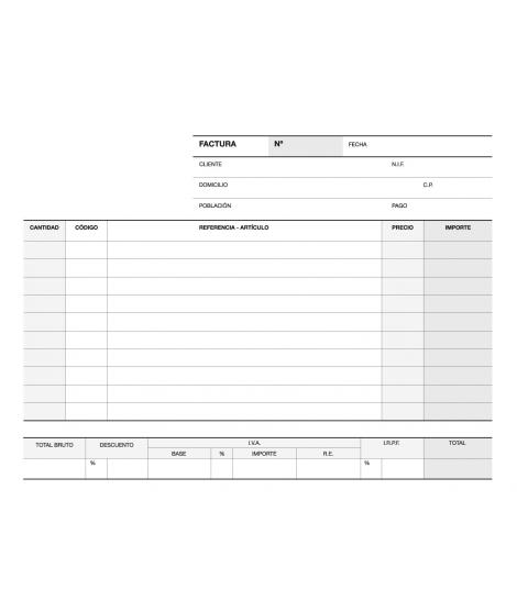 Apli Talonario Factura 1/4 Apaisado Duplicado A-64 - Papel Autocopiativo - 50 Juegos por Talonario - Numeracion Secuencial - Bla