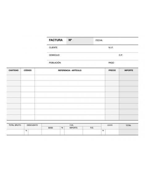 Apli Talonario Factura 1/8 Apaisado Duplicado A-67 - Papel Autocopiativo - 50 Juegos por Talonario - Numeracion Secuencial - Bla