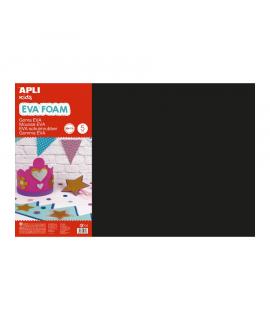 Apli Pack de 5 Goma Eva 600 x 400 mm - Grosor 2 mm - Impermeable - Moldeable al Calor - Color Negro