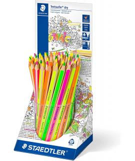 Staedtler Textsurfer Dry 128 64 Expositor de 48 Lapices Marcadores de Colores - Diseño Ergonomico - Colores Surtidos