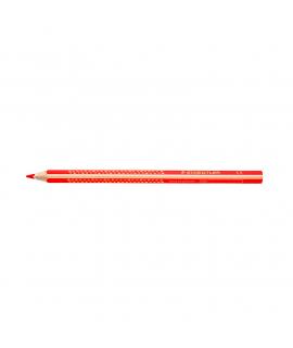 Staedtler Jumbo Noris 128 Lapiz Triangular de Color - Mina de 4mm - Resistencia a la Rotura - Diseño Ergonomico - Color Rojo