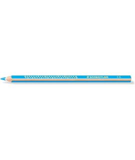 Staedtler Jumbo Noris 128 Lapiz Triangular de Color - Mina de 4mm - Resistencia a la Rotura - Diseño Ergonomico - Color Azul Cla