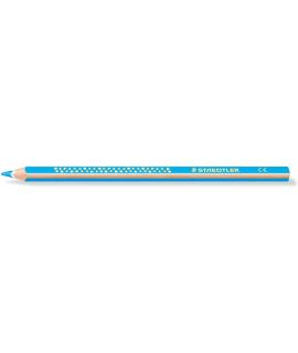 Staedtler Jumbo Noris 128 Lapiz Triangular de Color - Mina de 4mm - Resistencia a la Rotura - Diseño Ergonomico - Color Azul Cla