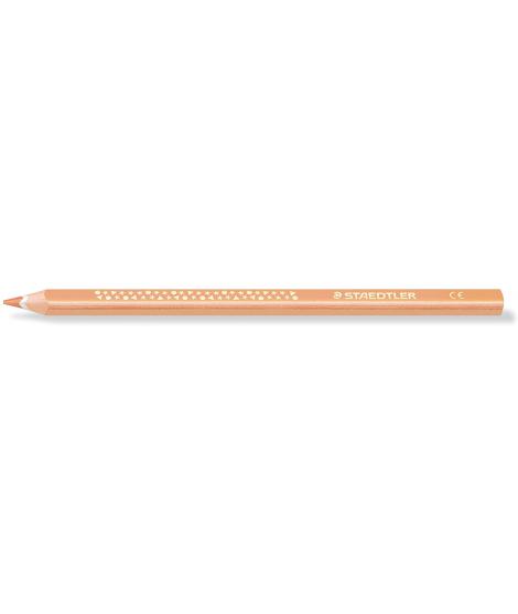 Staedtler Jumbo Noris 128 Lapiz Triangular de Color - Mina de 4mm - Resistencia a la Rotura - Diseño Ergonomico - Color Beige