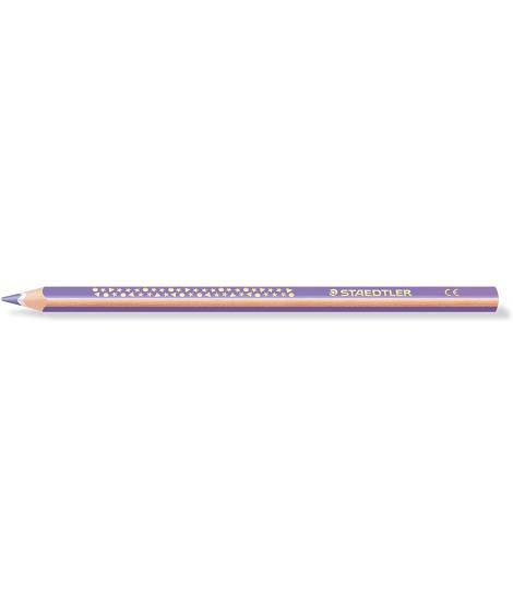 Staedtler Jumbo Noris 128 Lapiz Triangular de Color - Mina de 4mm - Resistencia a la Rotura - Diseño Ergonomico - Color Violeta