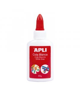 Apli Cola Blanca Liquida 40g - Aplicador de Punta - Libre de Solventes y No Toxica - Apto para uso Escolar