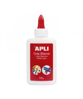 Apli Cola Blanca Liquida 100g - Aplicador de Punta - Libre de Solventes y No Toxica - Apto para uso Escolar