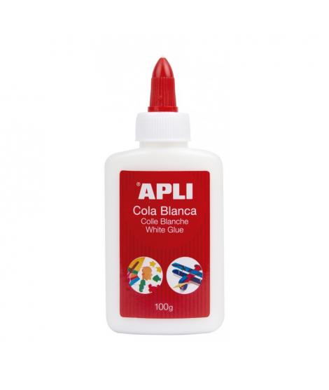 Apli Cola Blanca Liquida 100g - Aplicador de Punta - Libre de Solventes y No Toxica - Apto para uso Escolar