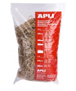 Apli Gomas Elasticas Ø 80 x 2mm - 1kg de Contenido - Gran Elasticidad y Excelente Resistencia - 70% de Caucho Natural