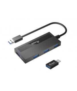 Equip Hub USB 4 Puertos USB 3.0 - Adaptador USB-C - Velocidad 5Gbps