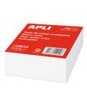 Apli Taco de 500 Hojas 80x80mm - Hojas Encoladas - Color Blanco