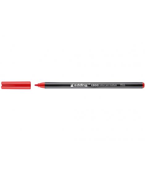 Edding 1300 Rotulador - Punta Redonda - Trazo 2 mm. - Tinta con Base de Agua - Color Rojo