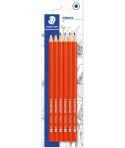 Staedtler Minerva Pack de 6 Lapices de Grafito Hexagonales - Mina 2HB - Madera de Bosques Sostenibles - Para Escribir y Dibujar