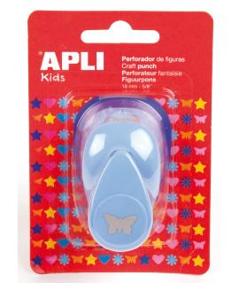 Apli Perforadora de Papel en Forma de Mariposa - Figura de 16mm - Perfora Papel, Carton y Cartulina de Hasta 220g/m² - Deposito 