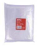 Apli Pack de 100 Bolsas Zip Auto Cierre Transparentes 220x310mm - Material LDPE - Cierre Seguro y Facil Manipulacion - Aptas par