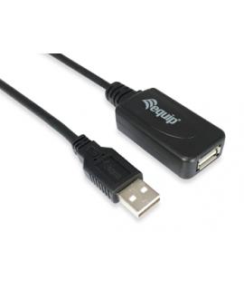 Equip Cable Alargador USB 2.0 Activo - Doble Blindaje - Longitud 10m - Color Negro
