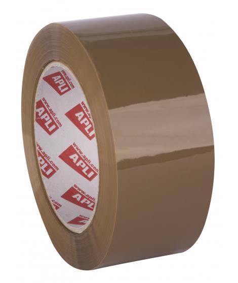 Apli Precinto Estandar sin Ruido Pp Acrilico 48mm x 132m - Grosor 28?m - Resistente y Duradero - Marron