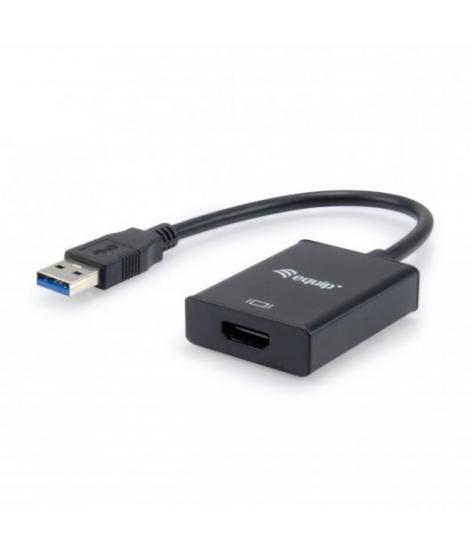 Equip Adaptador USB 3.0 a HDMI - Tasa de Transferencia 5 Gbits - Maxima Resolucion 1920x1080p - Color Negro