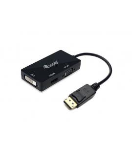 Equip Adaptador DisplayPort Macho a 1x HDMI, 1x VGA, 1x DVI - Cable de 24cm