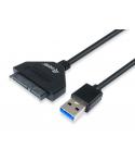 Equip Adaptador USB 3.2 a SATA - Tasa de Transferencia 5 Gbit/s - Soporta HDD SATA 1/2/3 de 2.5 " - Compatible con UASP - Longit