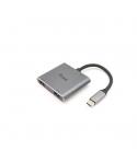 Equip Hub USB-C con 1x USB 3.0, 2x HDMI - Velocidad de hasta 5Gbps - Carcasa de Aluminio