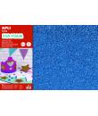 Apli Goma Eva Purpurina Azul 600x400mm - 3 Hojas Brillantes y Flexibles