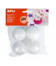 Apli Pack de 4 Bolas de Porexpan Ø 50 mm - Color Blanco