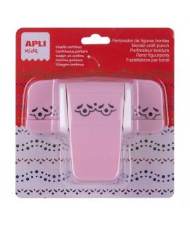 Apli Perforadora de Papel para Bordes en Forma de Flor - Altura de Figura 1cm - Guia de Corte Preimpresa - Deposito de Papel - I