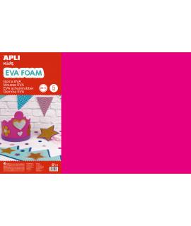 Apli Goma Eva Fucsia 600x400 - 5 Hojas de Tamaño Grande y Flexible