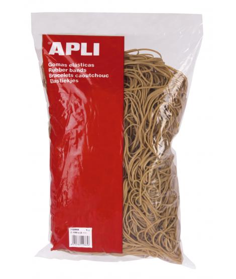 Apli Gomas Elasticas de Caucho Natural - Ø 200 x 10mm - Gran Elasticidad y Resistencia - Contenido 1kg