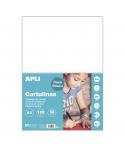 Apli Pack de 50 Cartulinas A4 170g - Libre de Acidos - Aptas para Uso EscolarColor Blanco