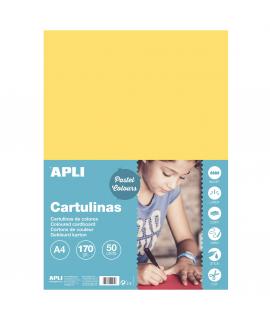 Apli Cartulina Amarillo Claro A4 170g 50 Hojas